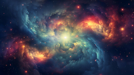 Cosmic space and stars. color cosmic abstract background. 3D rendering - obrazy, fototapety, plakaty