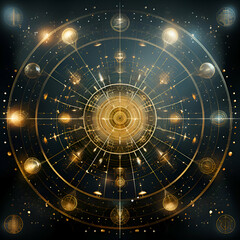 Abstract background with space and stars.  illustration.