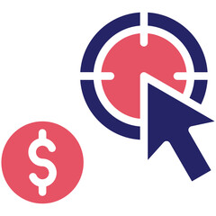 Pay Per Click vector icon illustration of Finance and Money iconset.