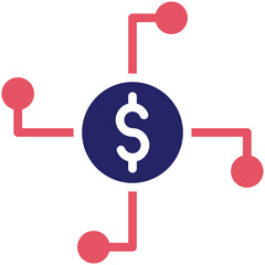 Money Network vector icon illustration of Finance and Money iconset.
