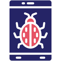 Mobile Virus Icon vector icon illustration of Networking and Data Sharing iconset.