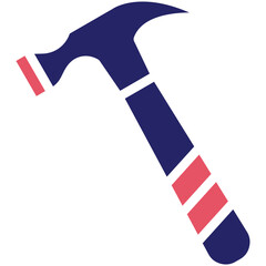 Hammer vector icon illustration of Tools iconset.