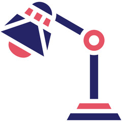 Obraz premium Desk Lamp vector icon illustration of Business and Office iconset.