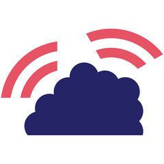 Cloud Wifi vector icon illustration of Cloud Computing iconset.