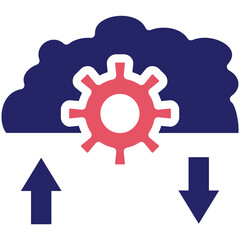 Cloud Interface vector icon illustration of Cloud Computing iconset.