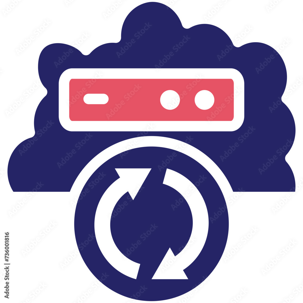 Canvas Prints Cloud Backup vector icon illustration of Cloud Computing iconset.