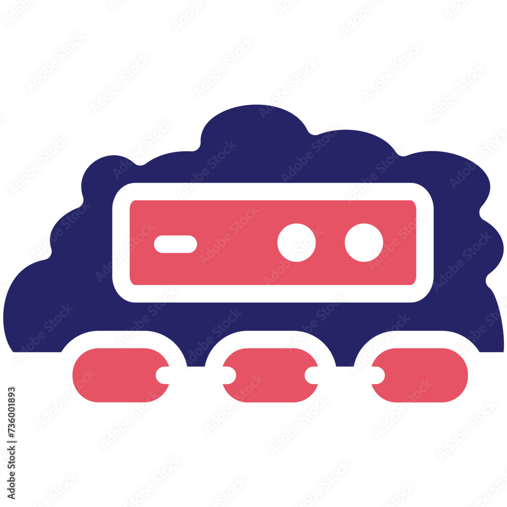 Canvas Prints Cloud Link vector icon illustration of Cloud Computing iconset.