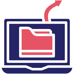 File Transfer vector icon illustration of Online Education iconset.
