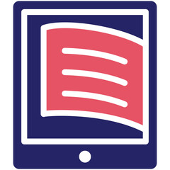 Ebook vector icon illustration of Online Education iconset.