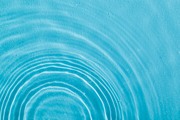 drops on water with circles on a blue background