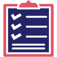 Fototapeta premium Checklist vector icon illustration of Shopping and Ecommerce iconset.