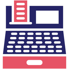 Cashier Machine vector icon illustration of Shopping and Ecommerce iconset.