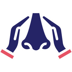 Nose Massage vector icon illustration of Spa iconset.