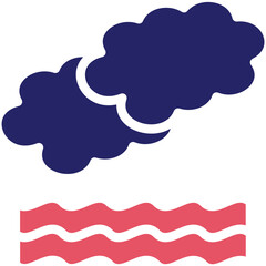 Fog vector icon illustration of Pollution iconset.