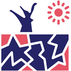 Drought vector icon illustration of Pollution iconset.