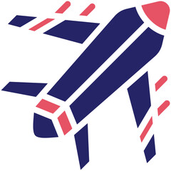 Plane vector icon illustration of Pollution iconset.