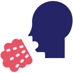 Cough vector icon illustration of Pollution iconset.