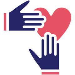 Kindness vector icon illustration of Donations iconset.