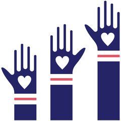 Volunteer vector icon illustration of Donations iconset.
