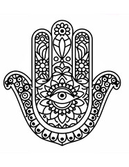  hamsa graphics coloring page