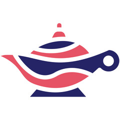 Arabian Magic Lamp vector icon illustration of Ramadan iconset.