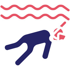 Diving vector icon illustration of Olympics iconset.