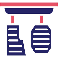 Car Pedal vector icon illustration of Auto Racing iconset.