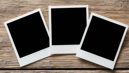empty polaroid photo frames on transparent background - obrazy, fototapety, plakaty