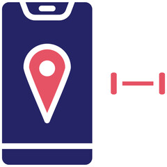 Distance vector icon illustration of Workout App iconset.