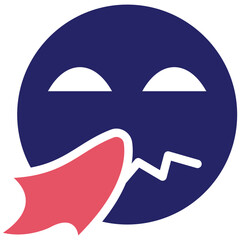 Sneezing Face vector icon illustration of Emoji iconset.