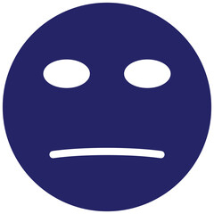 Neutral Face vector icon illustration of Emoji iconset.