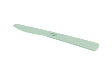 reusable plastic knife isolated from background