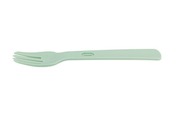 reusable plastic fork isolated from background