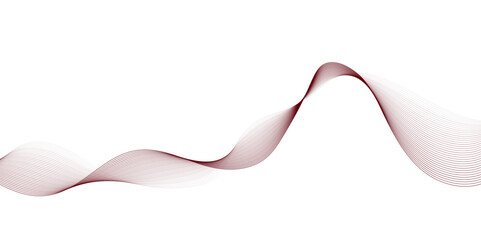 abstract wave lines background. dark red wave background. abstract design on white background