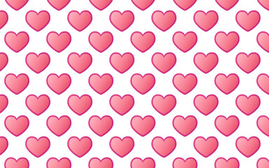 Seamless pattern with gradient pink heart