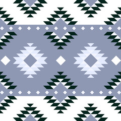 Embroidered cross-stitch ethnic fabric Geometric ornament ethnic pattern design. Use for fabric, textile, interior decoration elements, upholstery, and wrapping.