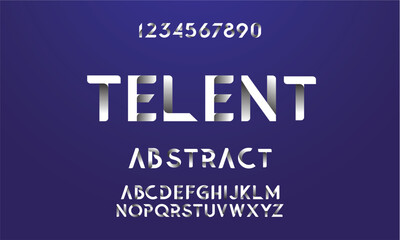 Talent Creative Design vector Font of twisted Ribbon for Title, Header, Lettering, Logo. Funny Entertainment Active Sport Technology areas Typeface. Colorful rounded Letters and Numbers.