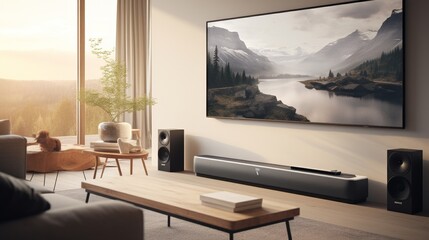 Living Room With a Large Painting on the Wall