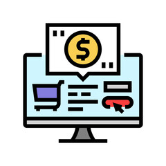 ecommerce platform color icon vector. ecommerce platform sign. isolated symbol illustration