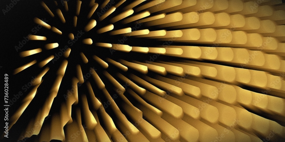 Aufkleber golden brown exploding arranged columns on a black background
