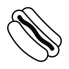 Hot Dog Icon vector. Stock illustration.