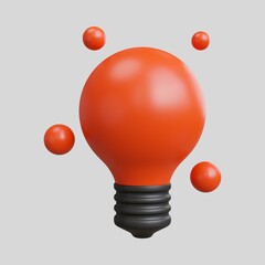3D light Bulb. 3D light Bulb illustrations. 3d light illustration. 3D illustration of light Bulbs. - 40