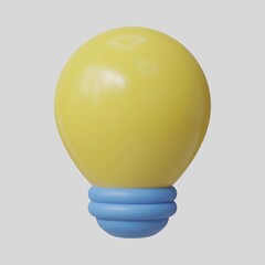 3D light Bulb. 3D light Bulb illustrations. 3d light illustration. 3D illustration of light Bulbs. - 44