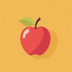 Flat illustration of a logo featuring a stylized apple