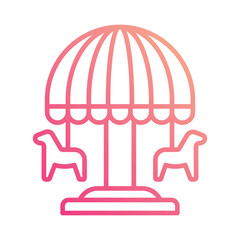 Merry Go Round Icon vector. Stock illustration.