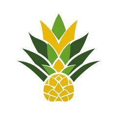 Flat illustration of a logo with an abstract pineapple