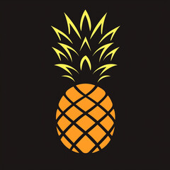 Flat illustration of a logo with an abstract pineapple