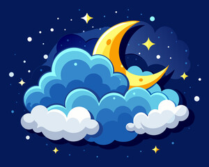 Obraz premium cloud cloudy sky beautiful amazing fantastic vector illustration firmament heavens