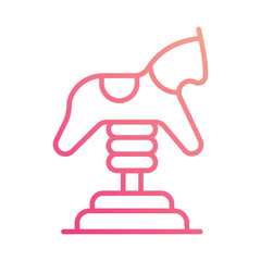 Spring Swing Horse Icon vector. Stock illustration.