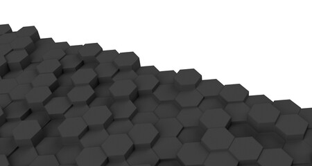 hexagonal 3d pattern on transparent background